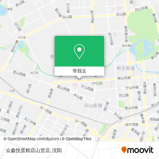 众鑫悦蛋糕店山货店地图