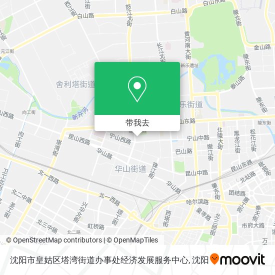 沈阳市皇姑区塔湾街道办事处经济发展服务中心地图
