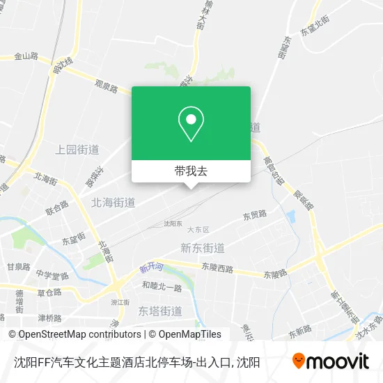 沈阳FF汽车文化主题酒店北停车场-出入口地图