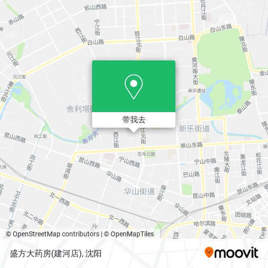 盛方大药房(建河店)地图