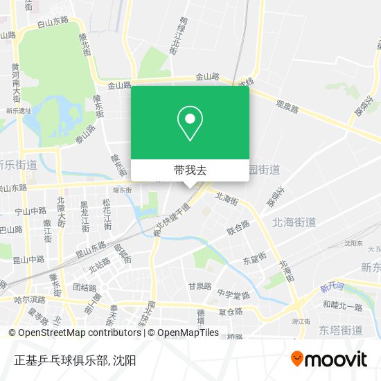 正基乒乓球俱乐部地图