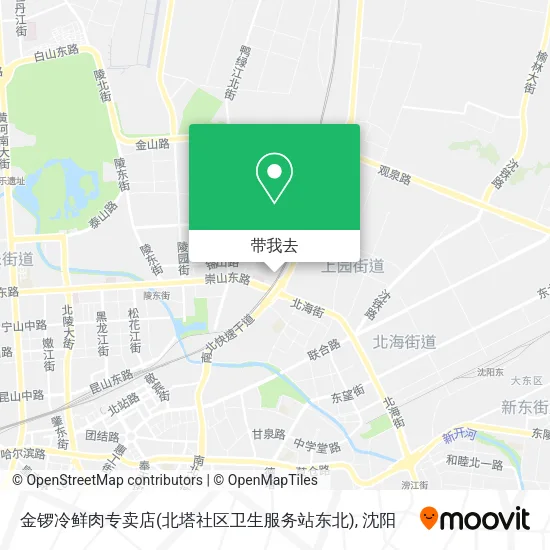 金锣冷鲜肉专卖店(北塔社区卫生服务站东北)地图