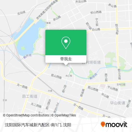 沈阳国际汽车城新汽配区-南1门地图