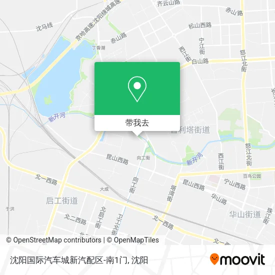 沈阳国际汽车城新汽配区-南1门地图