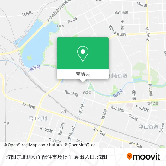沈阳东北机动车配件市场停车场-出入口地图