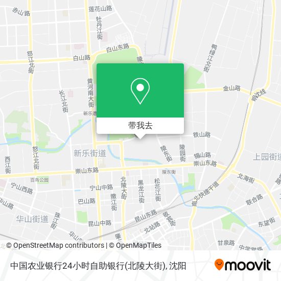 中国农业银行24小时自助银行(北陵大街)地图