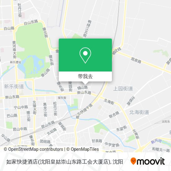 如家快捷酒店(沈阳皇姑崇山东路工会大厦店)地图