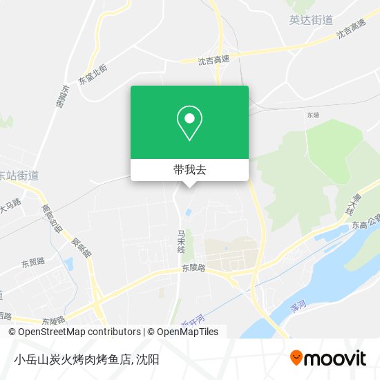 小岳山炭火烤肉烤鱼店地图