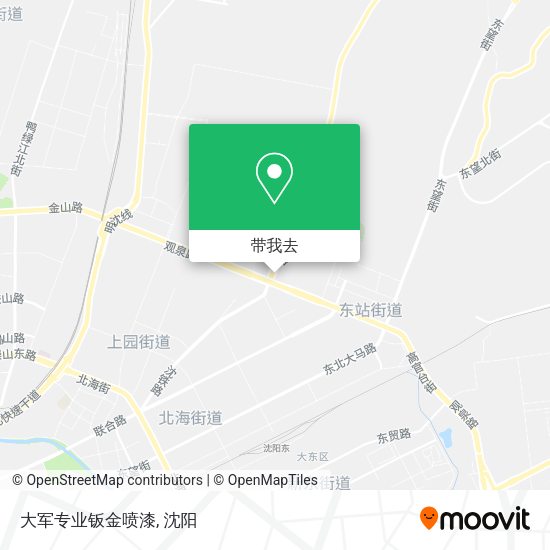 大军专业钣金喷漆地图