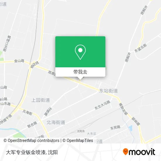 大军专业钣金喷漆地图