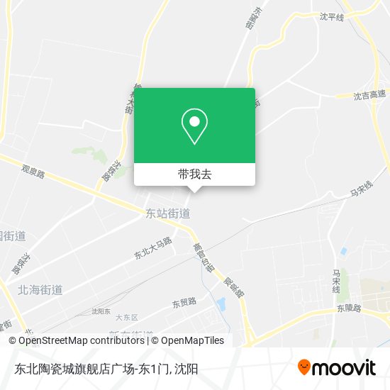 东北陶瓷城旗舰店广场-东1门地图
