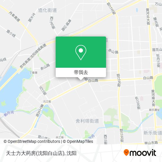 天士力大药房(沈阳白山店)地图
