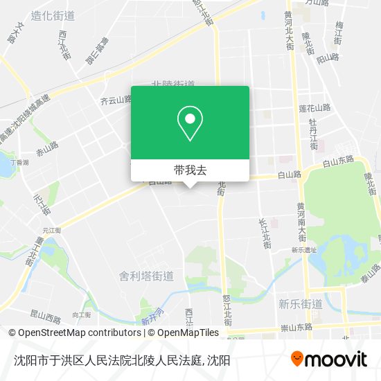 沈阳市于洪区人民法院北陵人民法庭地图