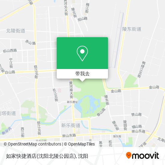 如家快捷酒店(沈阳北陵公园店)地图