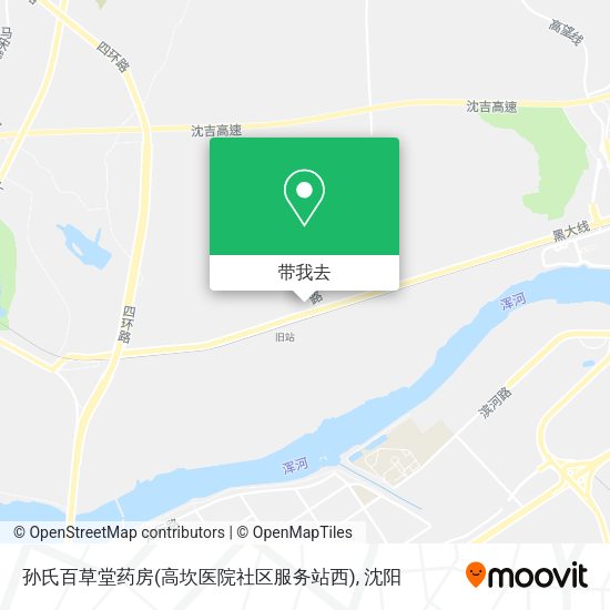 孙氏百草堂药房(高坎医院社区服务站西)地图