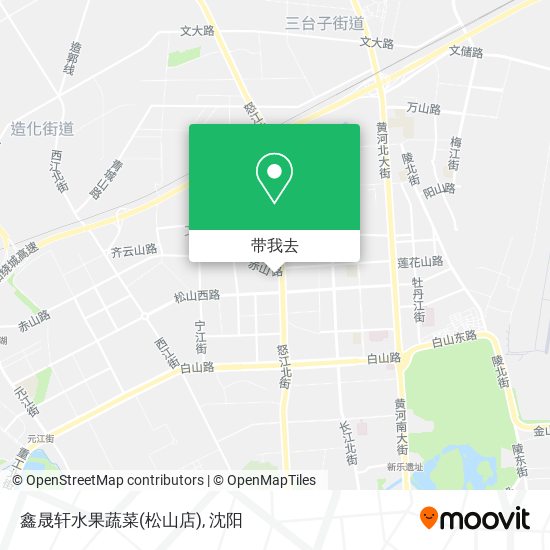 鑫晟轩水果蔬菜(松山店)地图