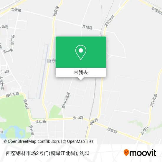 西窑钢材市场2号门(鸭绿江北街)地图