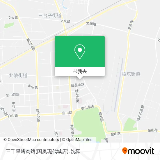 三千里烤肉馆(国奥现代城店)地图