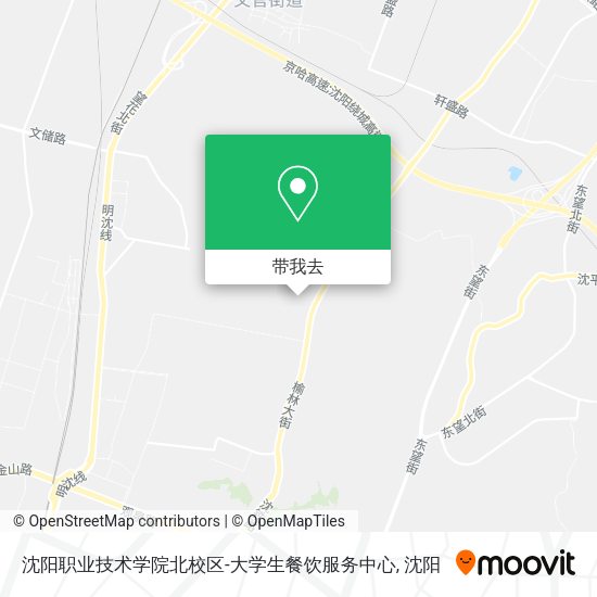 沈阳职业技术学院北校区-大学生餐饮服务中心地图