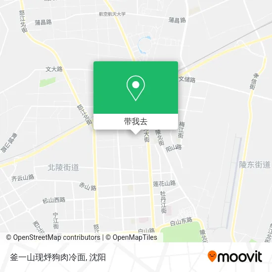 釜一山现烀狗肉冷面地图