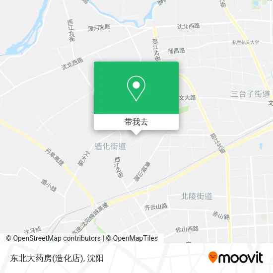 东北大药房(造化店)地图