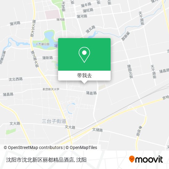 沈阳市沈北新区丽都精品酒店地图