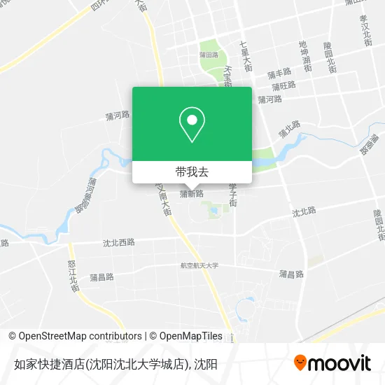 如家快捷酒店(沈阳沈北大学城店)地图