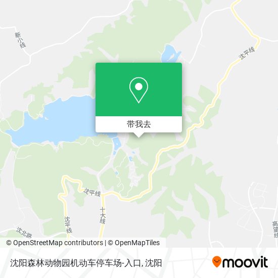 沈阳森林动物园机动车停车场-入口地图