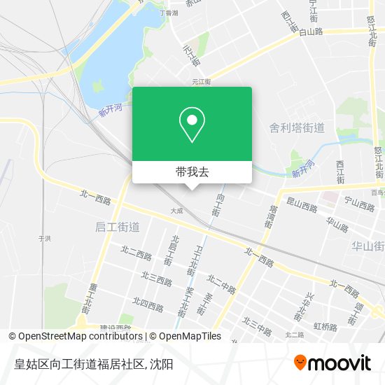 皇姑区向工街道福居社区地图