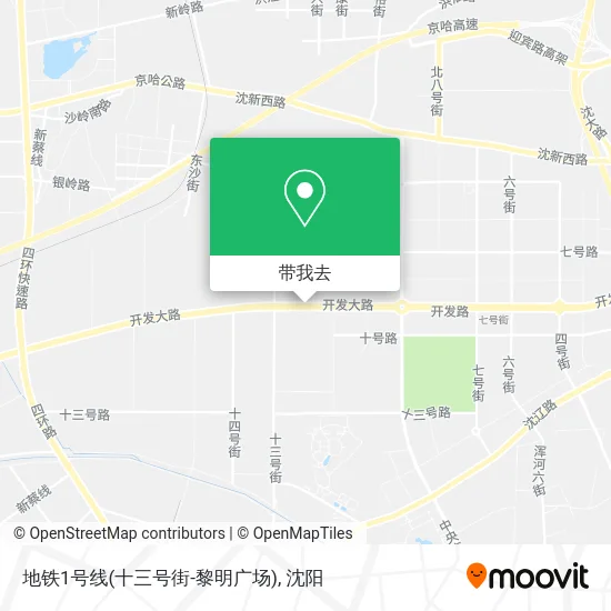 地铁1号线(十三号街-黎明广场)地图