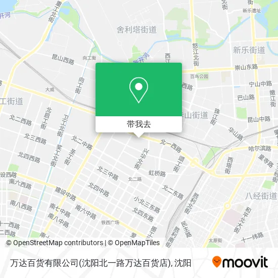 万达百货有限公司(沈阳北一路万达百货店)地图