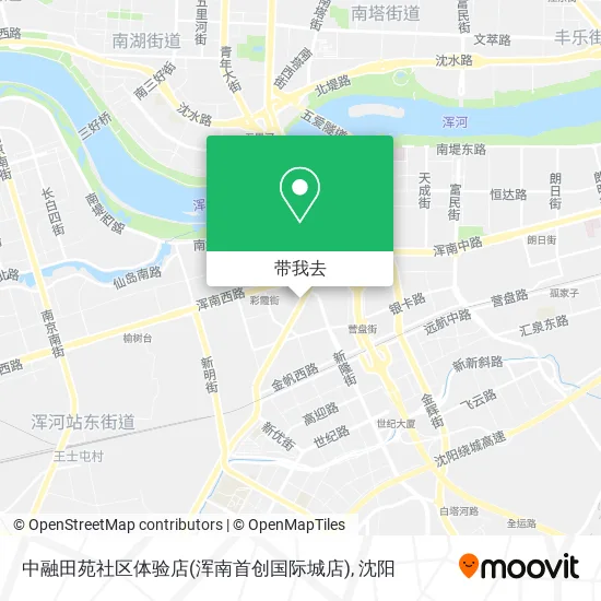 中融田苑社区体验店(浑南首创国际城店)地图