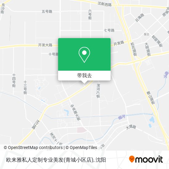 欧来雅私人定制专业美发(青城小区店)地图