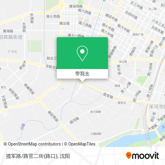 揽军路/路官二街(路口)地图