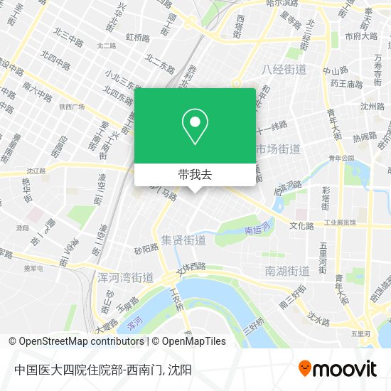 中国医大四院住院部-西南门地图