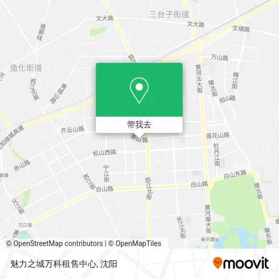 魅力之城万科租售中心地图