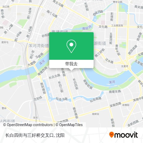 长白四街与三好桥交叉口地图