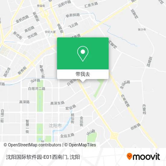 沈阳国际软件园-E01西南门地图