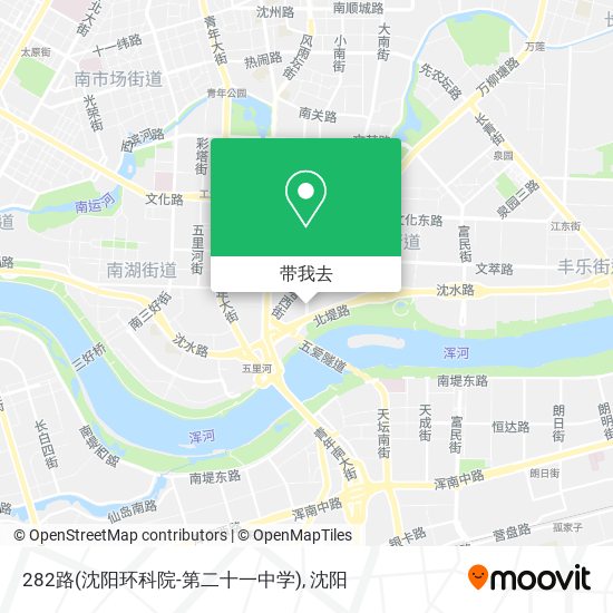 282路(沈阳环科院-第二十一中学)地图