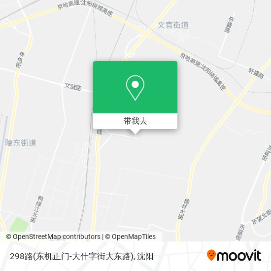 298路(东机正门-大什字街大东路)地图