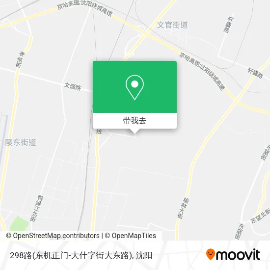 298路(东机正门-大什字街大东路)地图