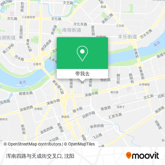 浑南四路与天成街交叉口地图