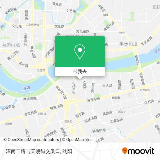 浑南二路与天赐街交叉口地图