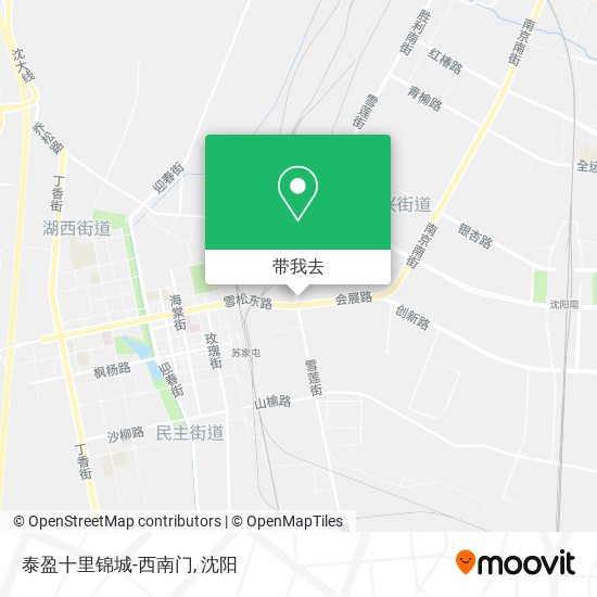 泰盈十里锦城-西南门地图