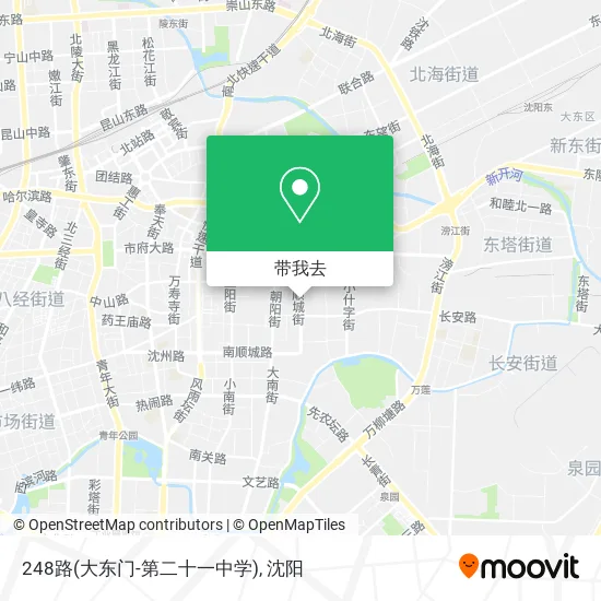 248路(大东门-第二十一中学)地图