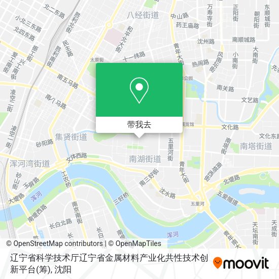 辽宁省科学技术厅辽宁省金属材料产业化共性技术创新平台(筹)地图