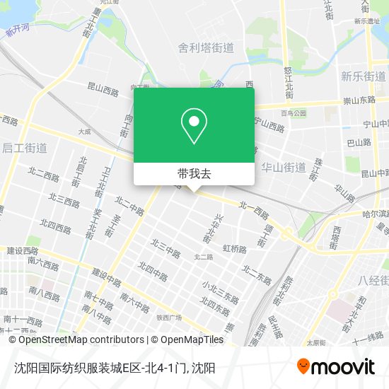 沈阳国际纺织服装城E区-北4-1门地图
