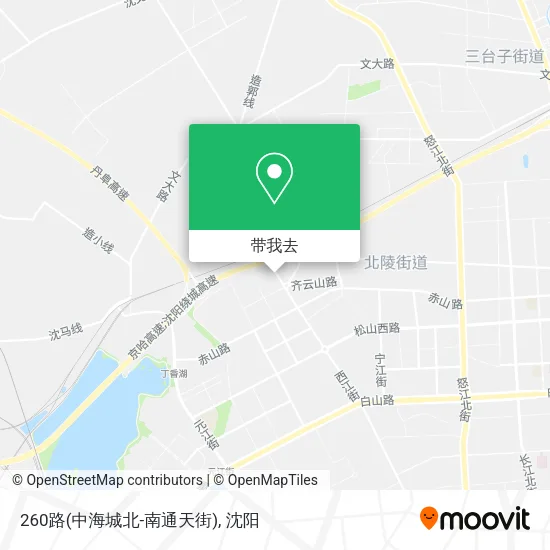 260路(中海城北-南通天街)地图