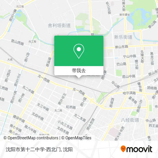 沈阳市第十二中学-西北门地图