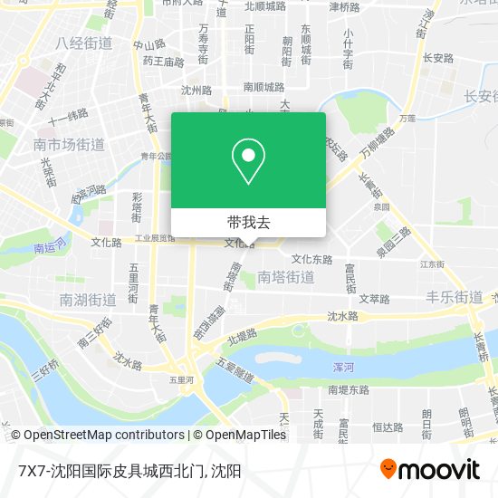 7X7-沈阳国际皮具城西北门地图